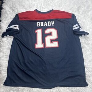 Tom Brady Jersey 3XL Men's New England Patriots NFL Team Apparel Blue TB12